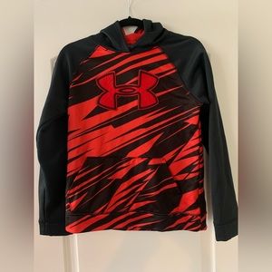 Under Armour youth large red and black hoodie